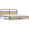 vidaXL Metallbett ohne Matratze Sonoma-Eiche 193x203 cm