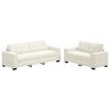 vidaXL Sofa 2 pcs Creme 221 x 80 x 80 cm Stoff
