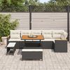 vidaXL Gartensofa-set 9 pcs Schwarz Poly-Rattan