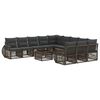 vidaXL Gartensofa-set 12 stk. Grau und Dunkelgrau Poly-Rattan