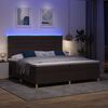vidaXL LED Boxspringbett mit Matratze Dunkelbraun 200 x 200 cm Stoff