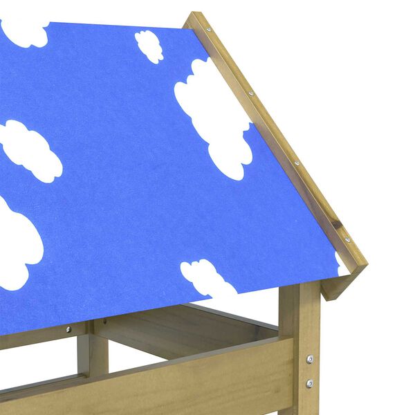 vidaXL Spielturm Braun 85 x 52,5 x 239 cm Massives impr&auml;gniertes Holz