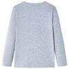 Kinder-Langarmshirt Grau Melange 140