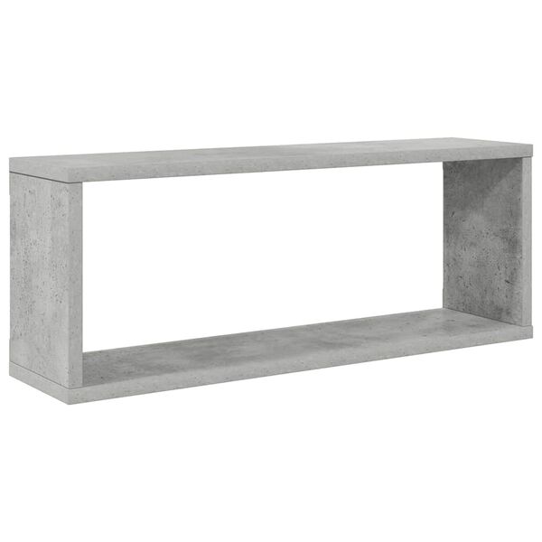 vidaXL W&uuml;rfelregale 2 Stk. Betongrau 60x15x23 cm Holzwerkstoff