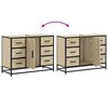 vidaXL Waschbeckenunterschrank Sonoma-Eiche 80x33x60 cm Holzwerkstoff