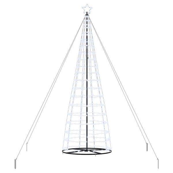 vidaXL LED-Weihnachtsbaum mit 800 LEDs Kaltweiß 400 cm Eisen