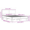 vidaXL Bettgestell R&auml;uchereiche 120x200 cm Holzwerkstoff und Metall