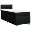 vidaXL Boxspringbett mit Matratze Schwarz 100x200 cm Stoff