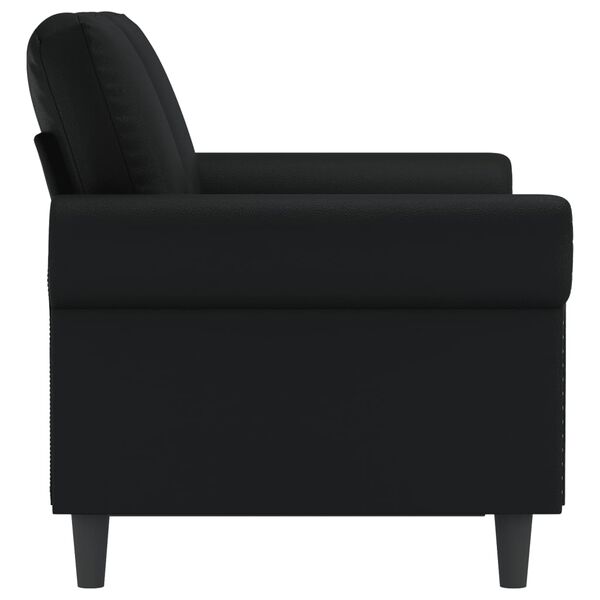 vidaXL 2-Sitzer-Sofa Schwarz 120 cm Kunstleder