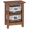 vidaXL Beistelltisch Braun 38 x 28 x 50 cm Massivholz Mahagoni