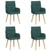 vidaXL Esszimmerst&uuml;hle 4 pcs Stoff Dunkelgr&uuml;n 60 x 56 x 96 cm
