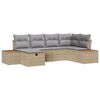 vidaXL Gartensofa-set Beige Poly-Rattan