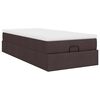 vidaXL Ottoman-Bett mit Matratze Dunkelbraun 100x200 cm Stoff