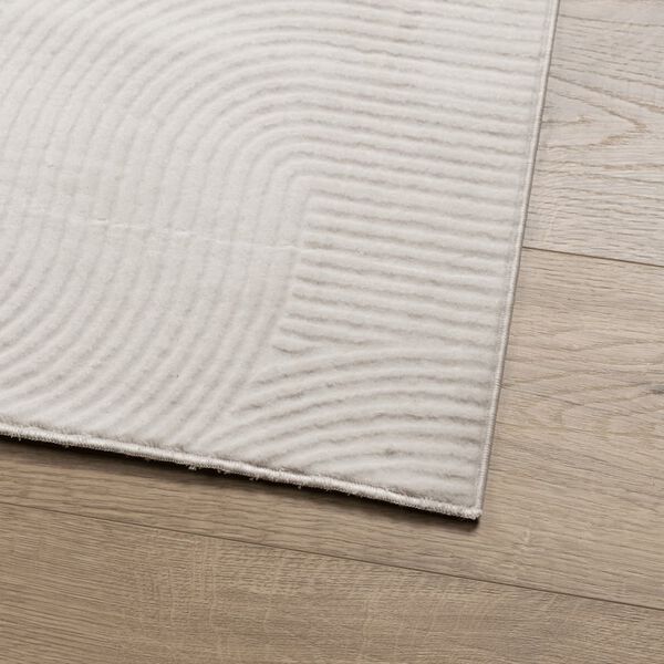vidaXL Teppich IZA Kurzflor Skandinavischer Look Creme 160x230 cm