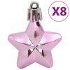 vidaXL 111-tlg. Weihnachtskugel-Set Rosa Polystyrol