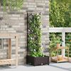 vidaXL Gartenpflanzer mit Gitter Grau 40 x 40 x 125,5 cm PP