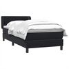 vidaXL Boxspringbett mit Matratze Schwarz 100x220 cm Samt