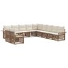 vidaXL Gartensofa-set 11 pcs Beige Poly-Rattan