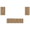 vidaXL TV-Schrank-Set 4 pcs Artisan-Eiche 30,5 x 30 x 60 cm