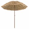 vidaXL Strandparasol Natur 255 x 255 x 255 cm Polyester und Stahl