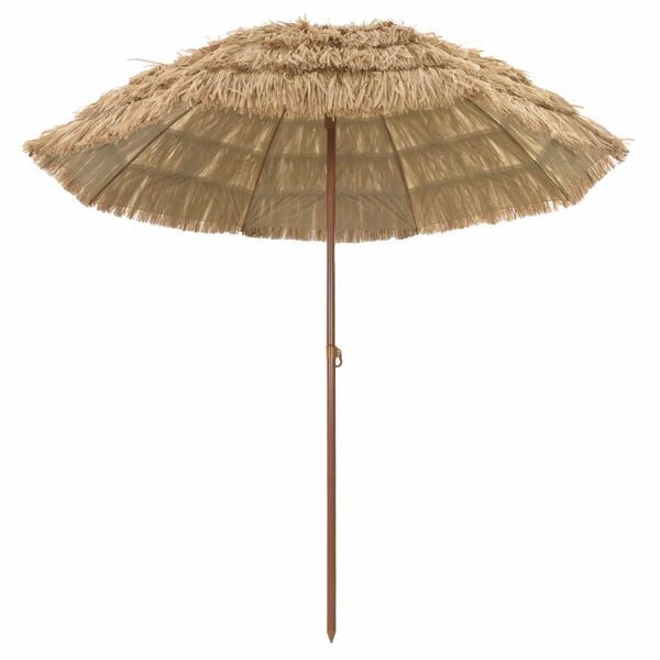 vidaXL Strandparasol Natur 255 x 255 x 255 cm Polyester und Stahl