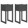 vidaXL Pflanzk&uuml;bel 2 Stk. Grau 40x40x81 cm Massivholz Kiefer