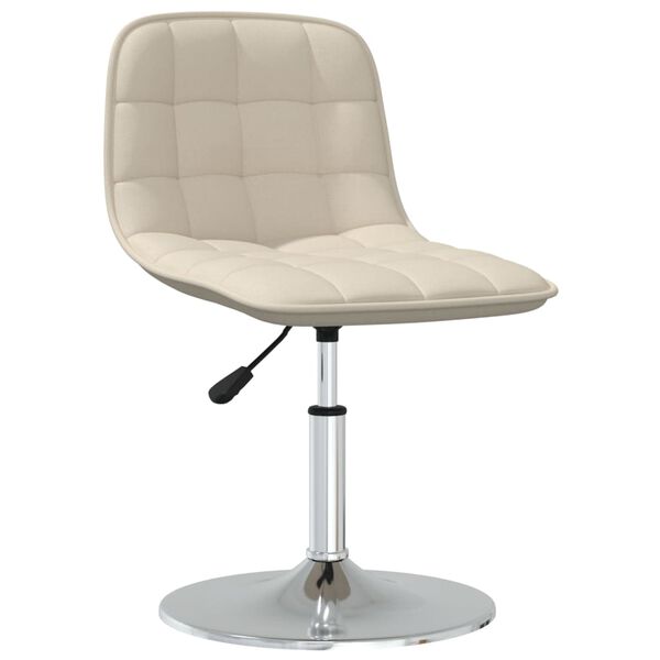 vidaXL Esszimmerstuhl Drehbar Creme Stoff