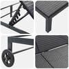 vidaXL Sonnenliege 2-Person Schwarz 60 x 200 x 27cm Poly-Rattan