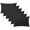 vidaXL Kissen 6 stk. HEERLEN Schwarz 30 x 50 cm Samt