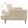 vidaXL Schlafsofa 2-Sitzer Creme Stoff