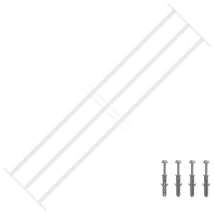 vidaXL Sicherheitsgitter f&uuml;r Fenster mit 3 Querstangen 3 pcs 93-174 cm