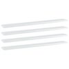 vidaXL B&uuml;cherregal-Bretter 4 Stk. Hochglanz-Wei&szlig; 80x10x1,5 cm