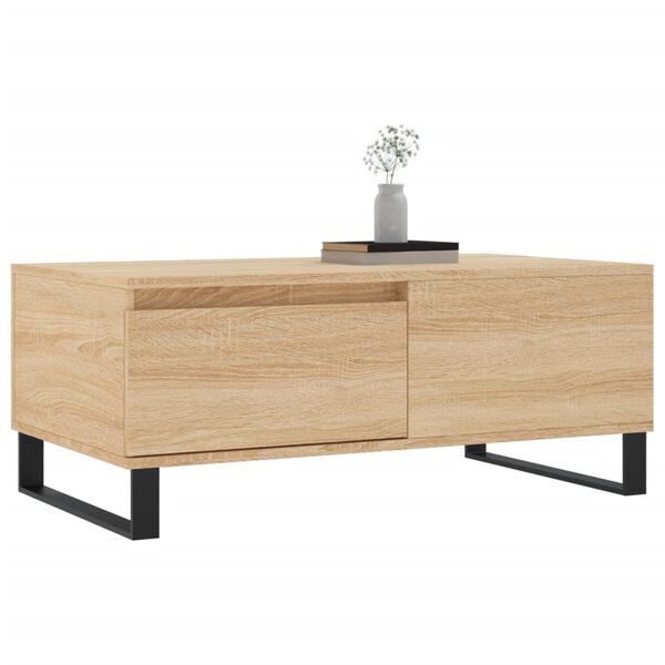 vidaXL Couchtisch Sonoma-Eiche 90x50x36,5 cm Holzwerkstoff