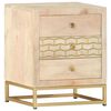 vidaXL Nachttisch Golden 40x30x50 cm Massivholz Mango