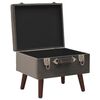 vidaXL Hocker mit Stauraum Grau 40 cm Samt