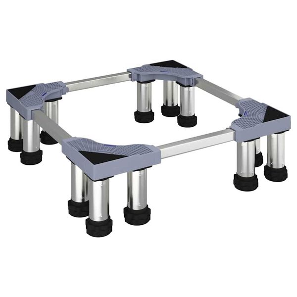 vidaXL Waschmaschinensockel Grau 67 x 67 x 21.5 cm Metall