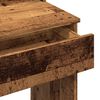 vidaXL Schminktisch mit LED-Leuchten Altholz-Optik 96x40x142 cm
