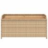 vidaXL Bank mit Stauraum Beige 100x50x52 cm Poly Rattan Akazienholz