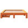 vidaXL Massivholzbett ohne Matratze Wachsbraun 160x200 Kiefernholz