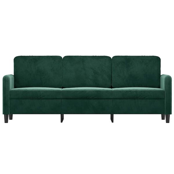 vidaXL 3-Sitzer-Sofa Dunkelgr&uuml;n 180 cm Samt