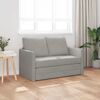 vidaXL Bodensofa mit Schlaffunktion Hellgrau 122x204x55 cm Samt