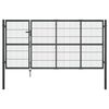 vidaXL Gartentor mit Pfosten Stahl 350 x 120 cm Anthrazit