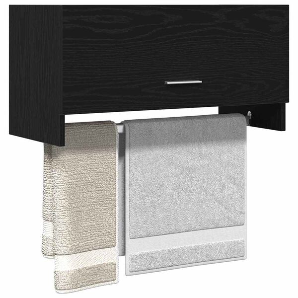 vidaXL Kleiderschrank Schwarz Eichen-Optik 70 x 32,5 x 35 cm