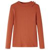 Kinder-Langarmshirt Cognac 128