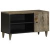 vidaXL TV-Schrank Hellgrau 80x31,5x46 cm Massivholz Mango