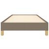 vidaXL Bettgestell ohne Matratze Taupe 90x200 cm Stoff