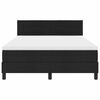 vidaXL Boxspringbett mit Matratze Schwarz 140 x 200 cm Stoff