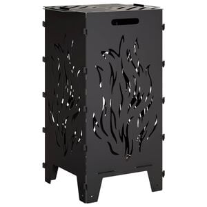 vidaXL Feuerstelle Schwarz 47 x 38 x 75 cm Stahl
