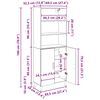 vidaXL Highboard Altholz 69,5 x 32,5 x 180 cm Holzwerkstoff