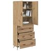 vidaXL Highboard Artisan-Eiche 69,5 x 34 x 180 cm Holzwerkstoff